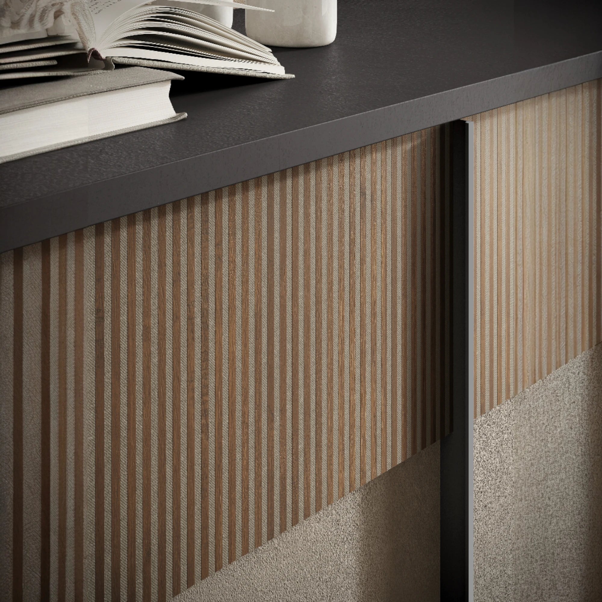 Sun - base tv 2 ante 1 cassetto