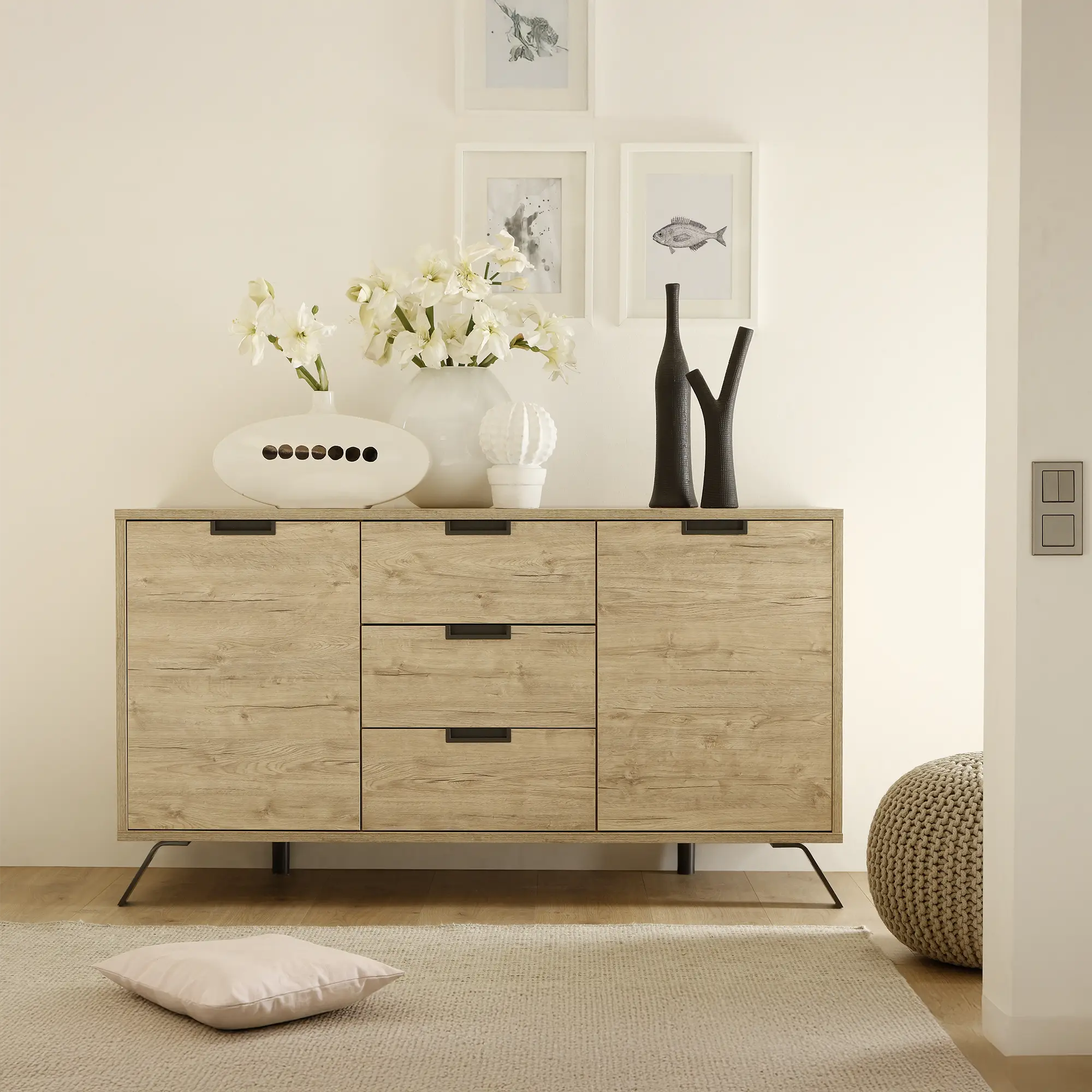 Owen - madia 2 ante 3 cassetti