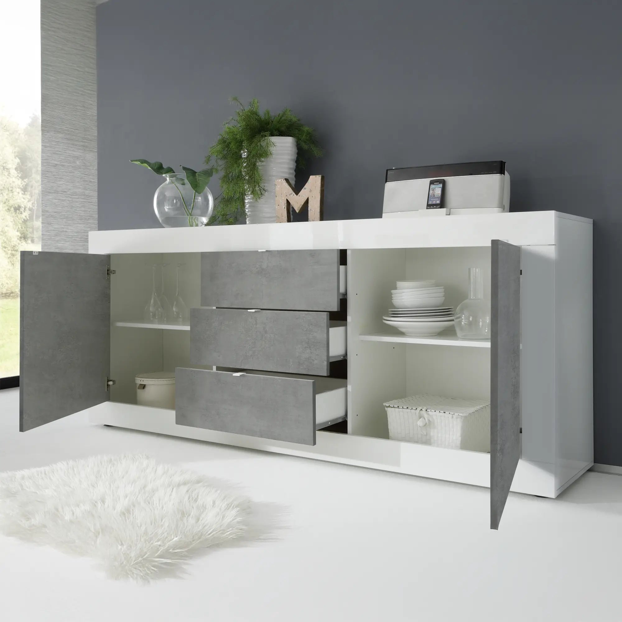 Summer - madia 2 ante 3 cassetti