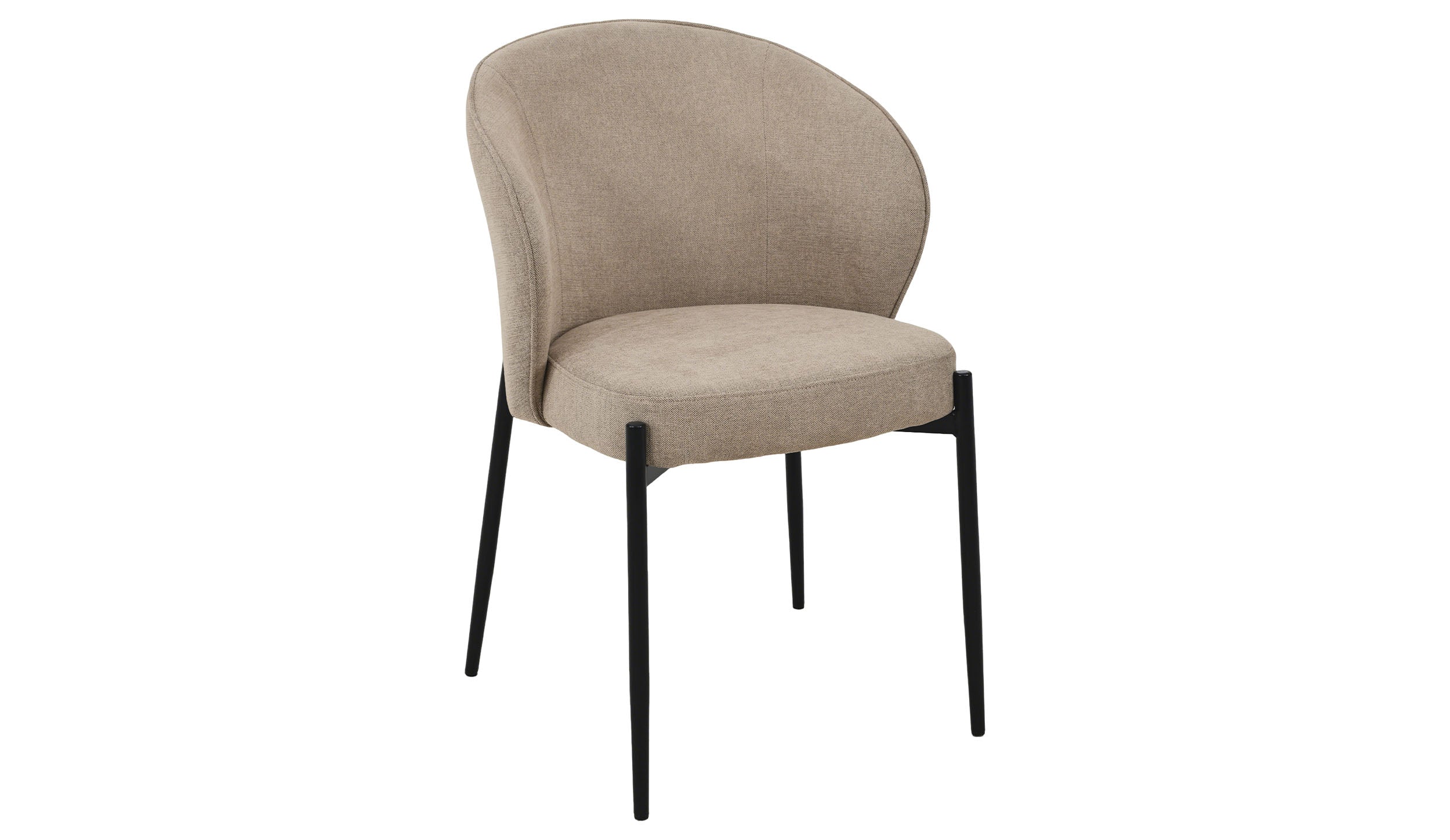 Sedia in tessuto con gambe metallo