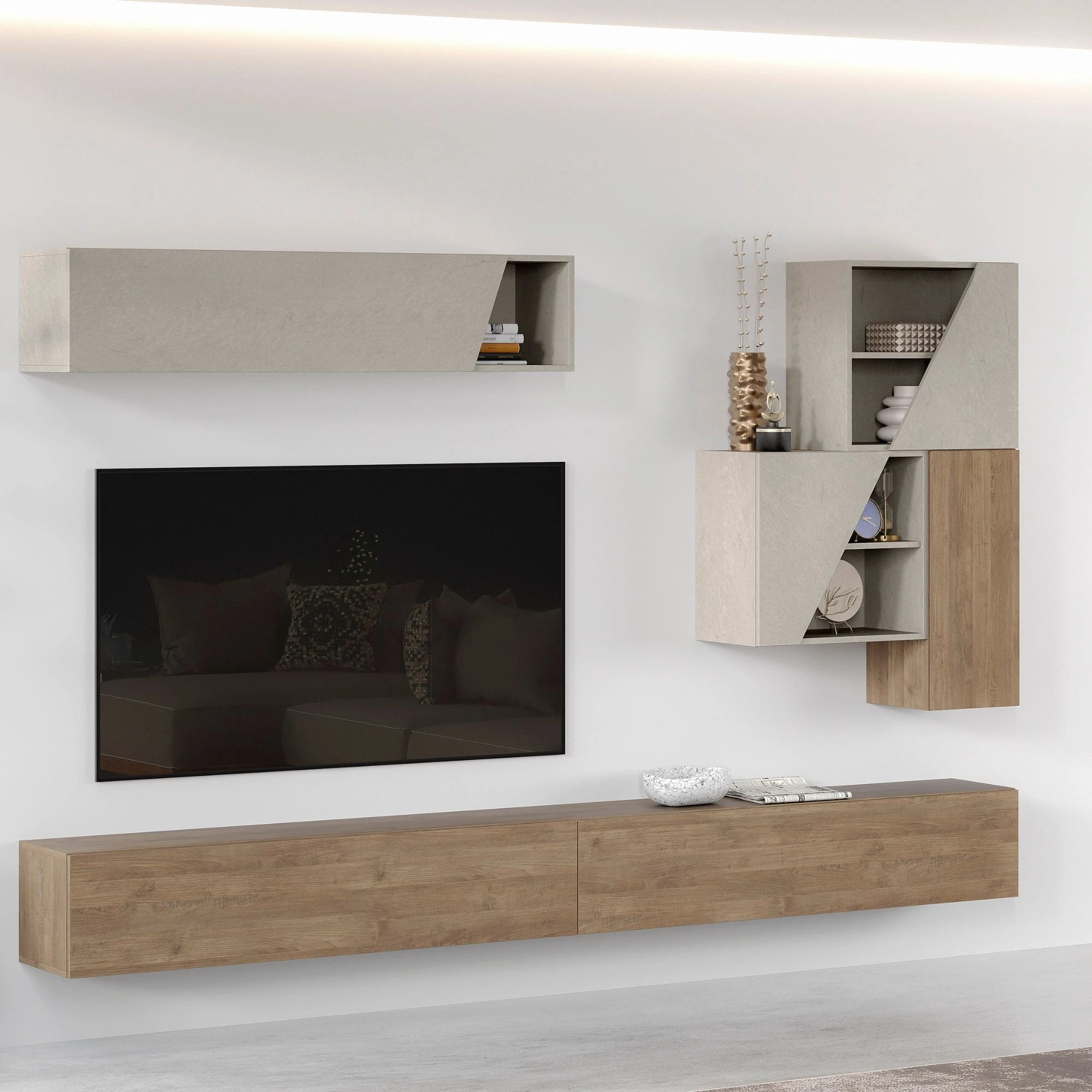 Parete Attrezzata L 276 cm H 177 cm - milano 09