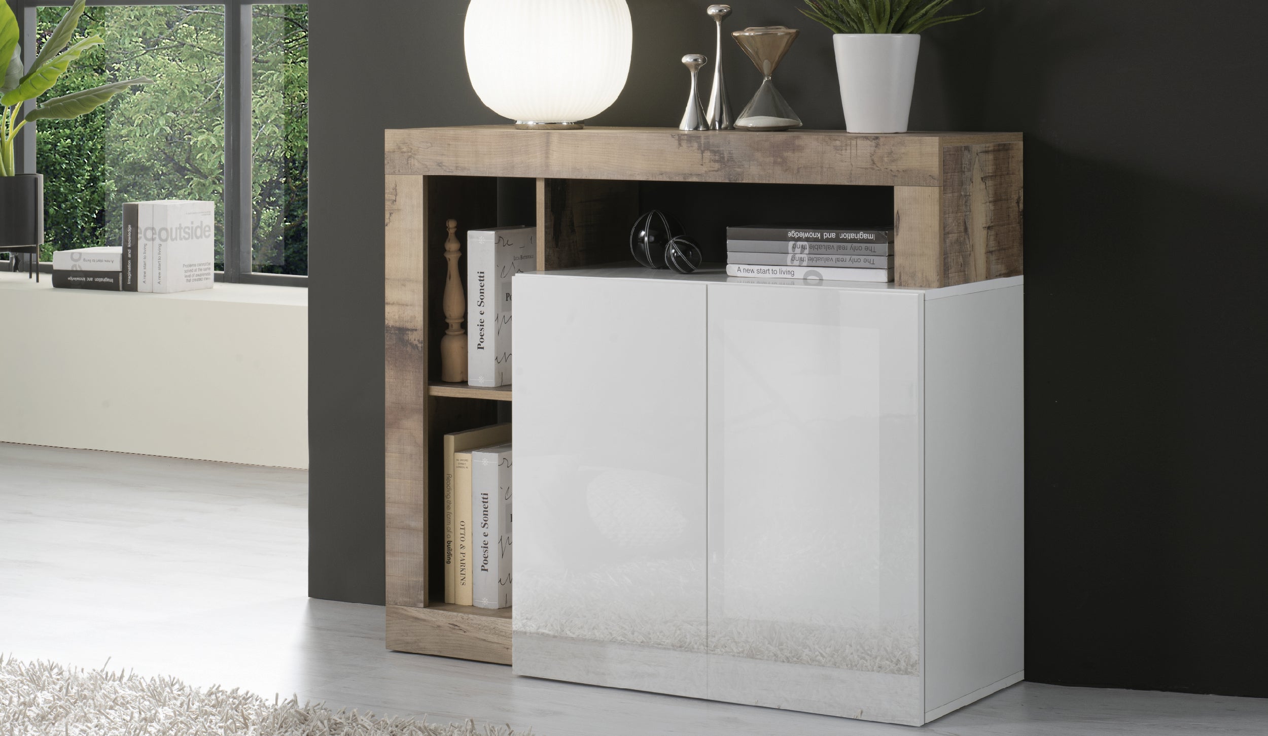 Madia 2 ante L 108 cm H 93 cm - bianco - pero