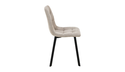Sedia in tessuto con gambe metallo