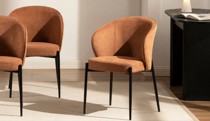 Sedia in tessuto con gambe metallo