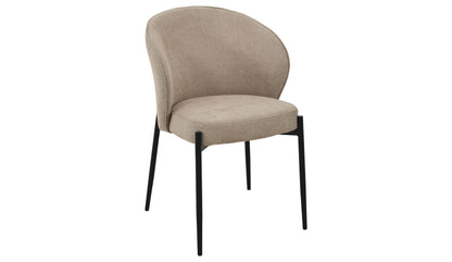 Sedia in tessuto con gambe metallo