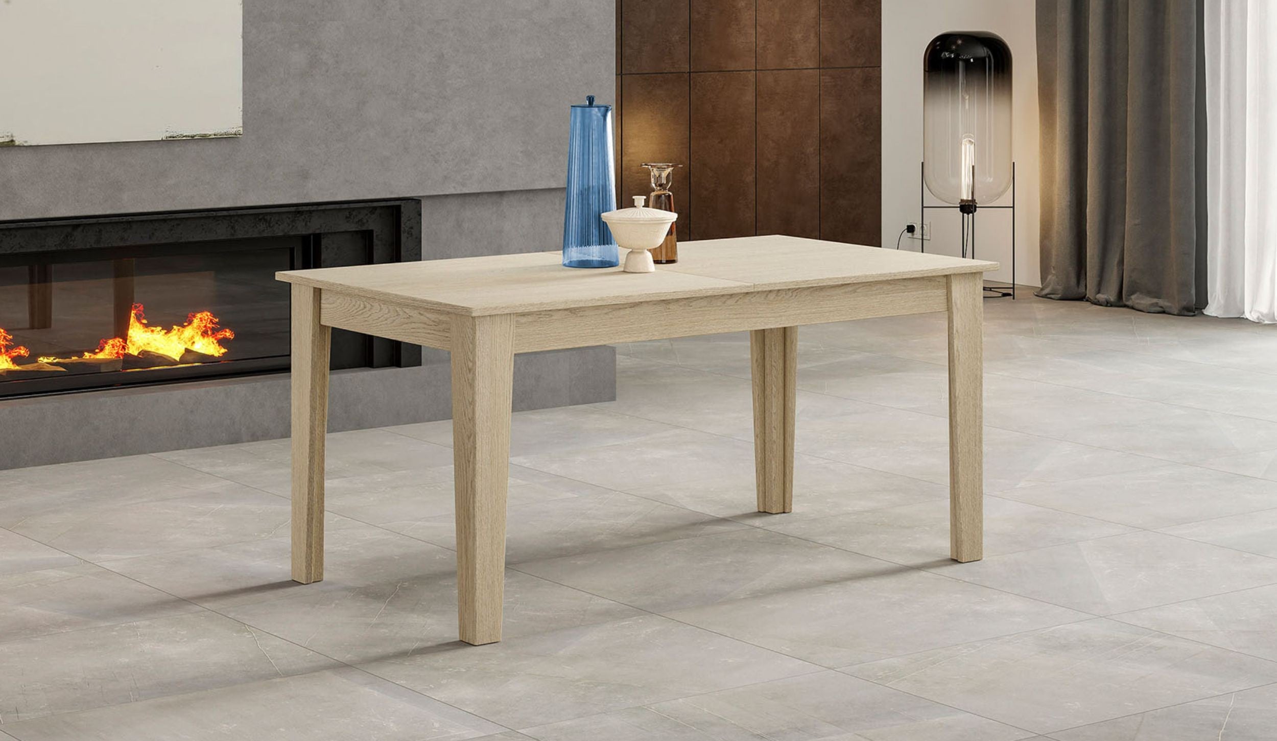 Tavolo da Pranzo Nobilitato 160 cm Allungabile